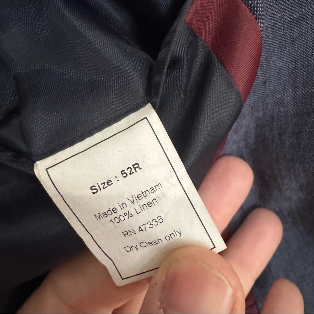 Paulo Solari 100% Linen Navy Sportcoat Blazer – Size 52R $50 - Picture 4 of 7